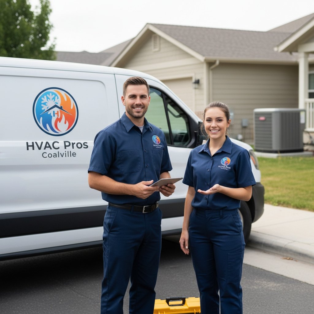 Hvac Pros Coalville Team and Van